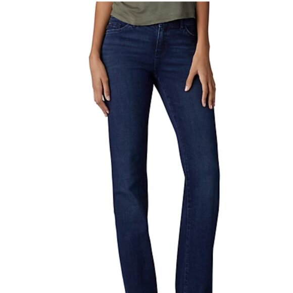Lee Jeans 112322522 8 LONG Straight Leg High Rise Stretch - Picture 1 of 12
